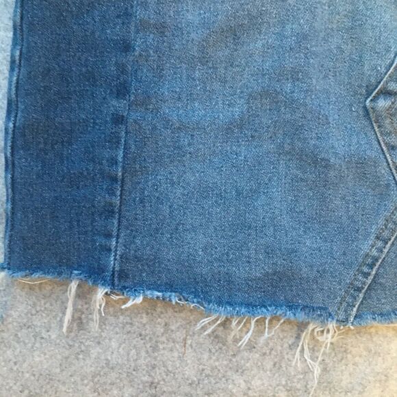 Altar'd State Skirt, Women's Size XS, Denim Blue Fray Distressed Stretch Pockets - Picture 4 of 8